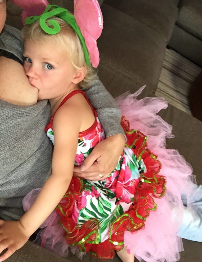 Toddler breastfeeding