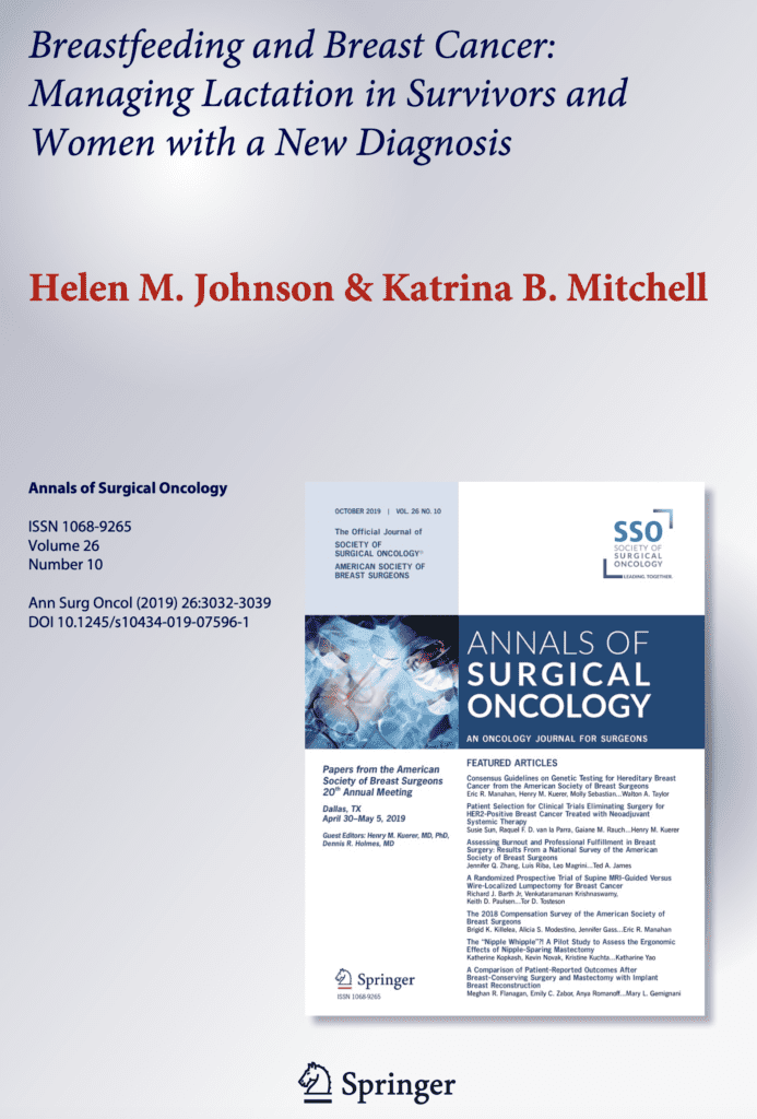 Image of poster promoting Breastfeeding and Breast Cancer: Managing Lactation in Survivors and Women with a New Diagnosis