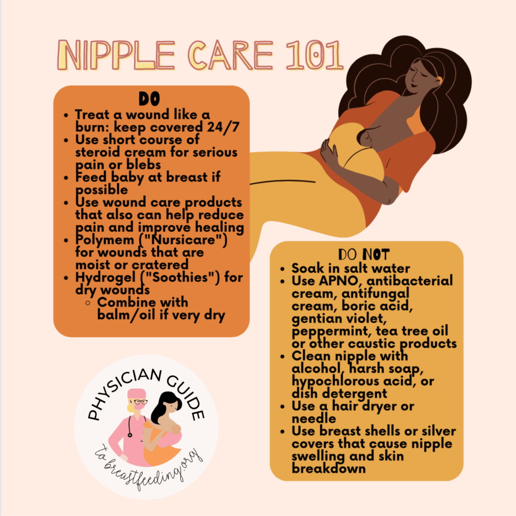 Nipple Care 101 Do and Don't Chart