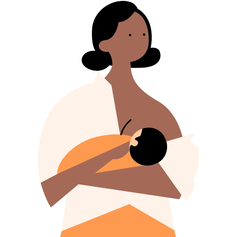 Illustration of Woman breastfeeding