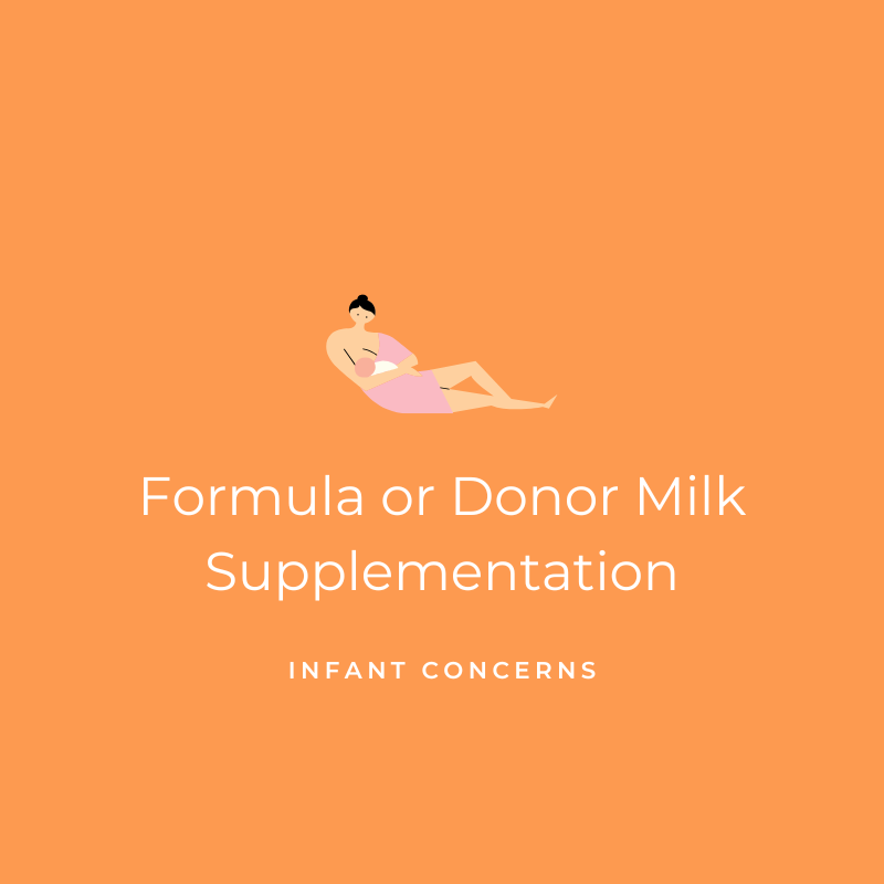 Formula or Donor Milk Supplementation - Infant Concerns Graphic